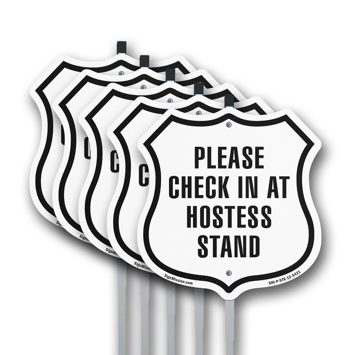 Please Check In At Hostess Stand