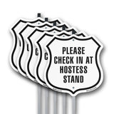 Please Check In At Hostess Stand