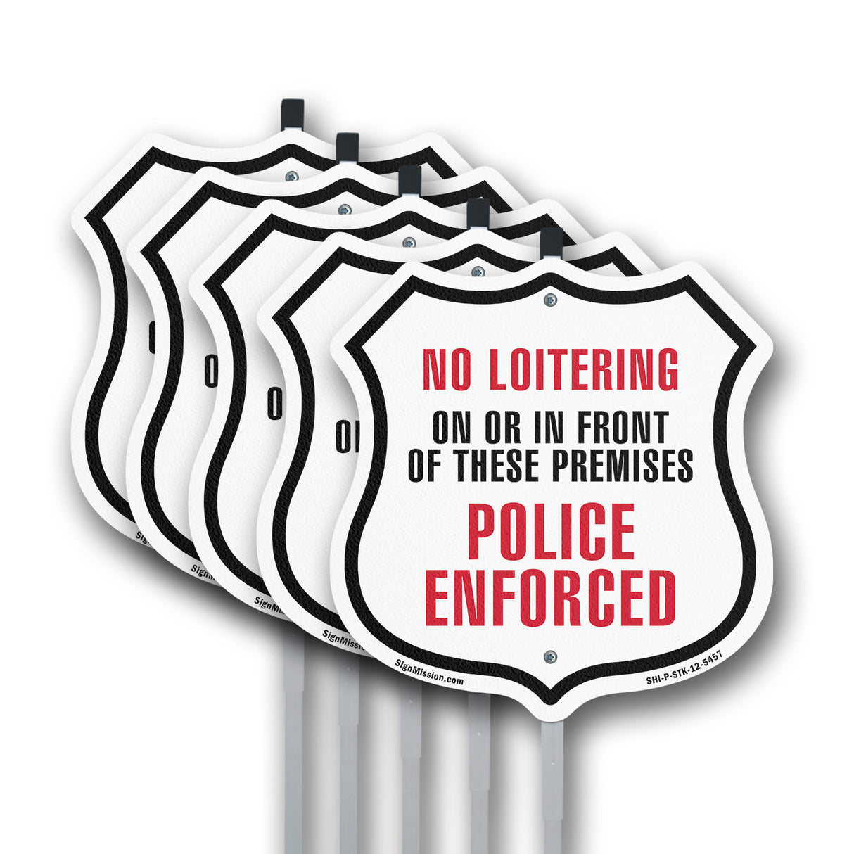 No Loitering On Or In Front Of These Premises Police Enforced