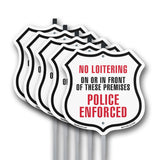 No Loitering On Or In Front Of These Premises Police Enforced