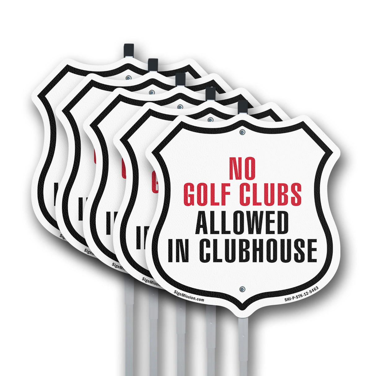 No Golf Clubs Allowed In Clubhouse