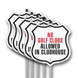 No Golf Clubs Allowed In Clubhouse
