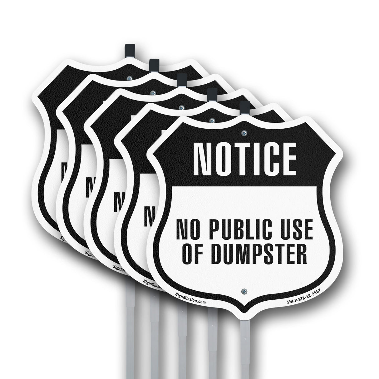 Notice No Public Use of Dumpster