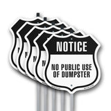 Notice No Public Use of Dumpster