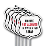 Fishing Not Allowed in Swimming Areas