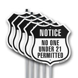 Notice No One Under 21 Permitted