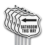 Bathroom This Way Left