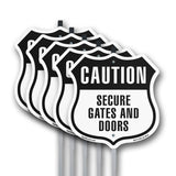 Caution Secure Gates and Doors