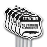 Attention No Swimming Alligators In The Water