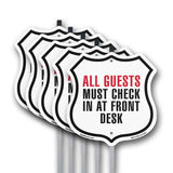 All Guests Must Check In At Front Desk