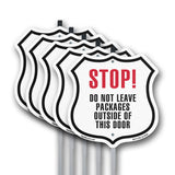 STOP DO NOT LEAVE PACKAGES OUTSIDE OF THIS DOOR
