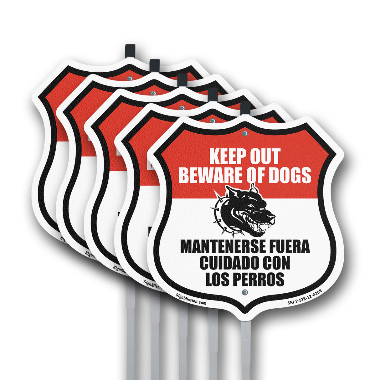 Keep Out Beware of Dogs Bilingual English / Spanish