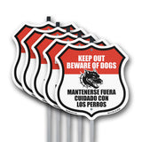 Keep Out Beware of Dogs Bilingual English / Spanish