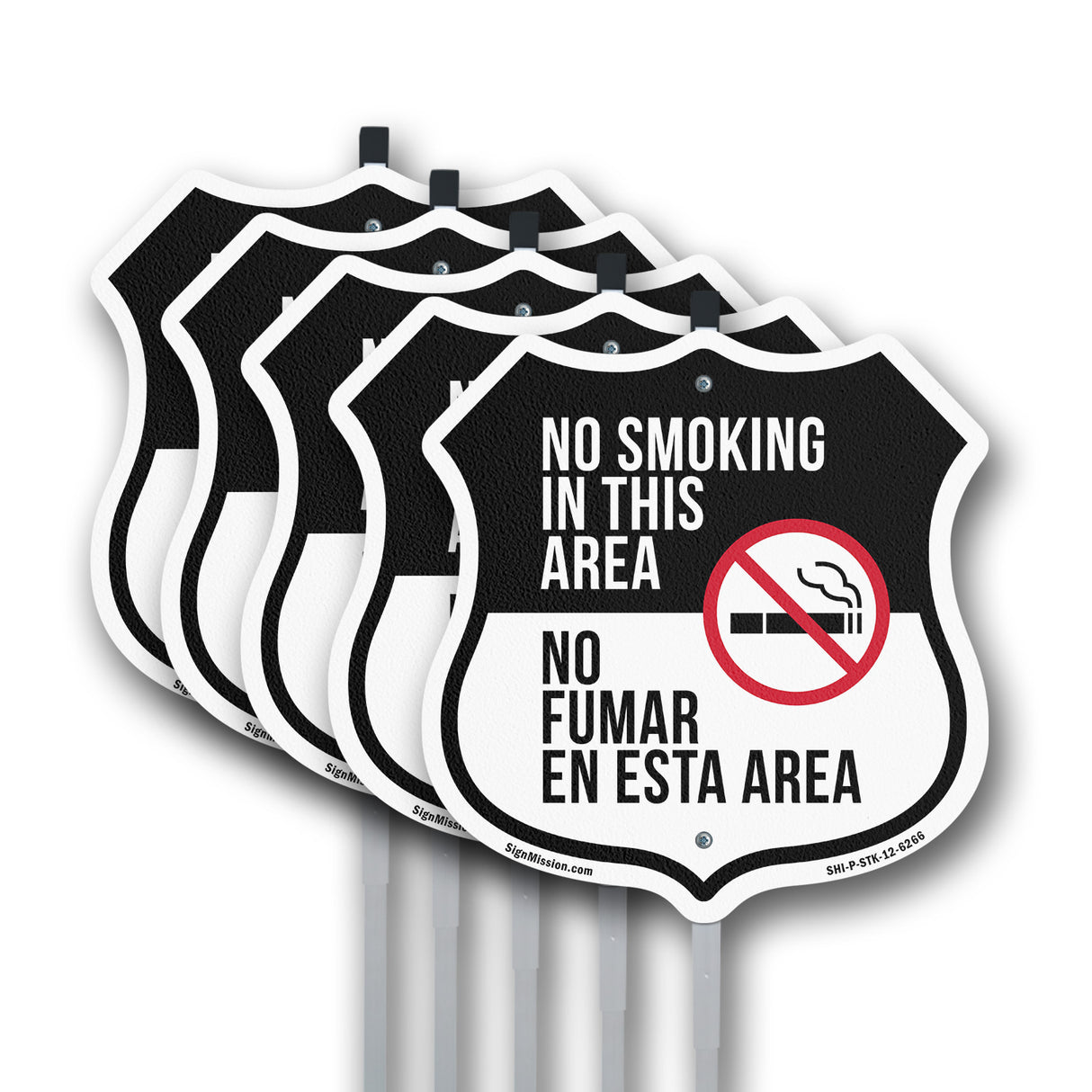 No Smoking In This Area Bilingual English / Spanish