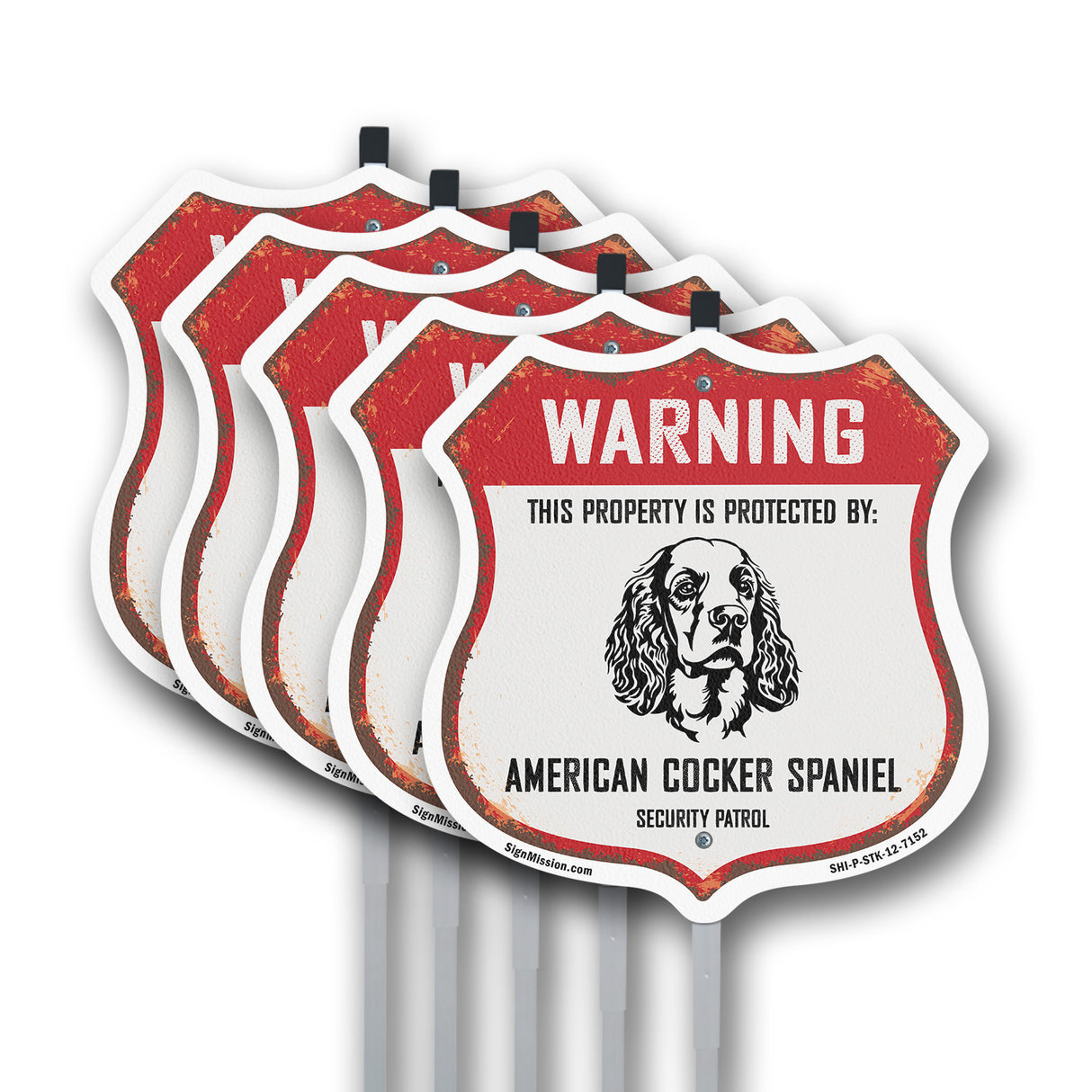 Warning This Property is Protected by American Cocker Spaniel