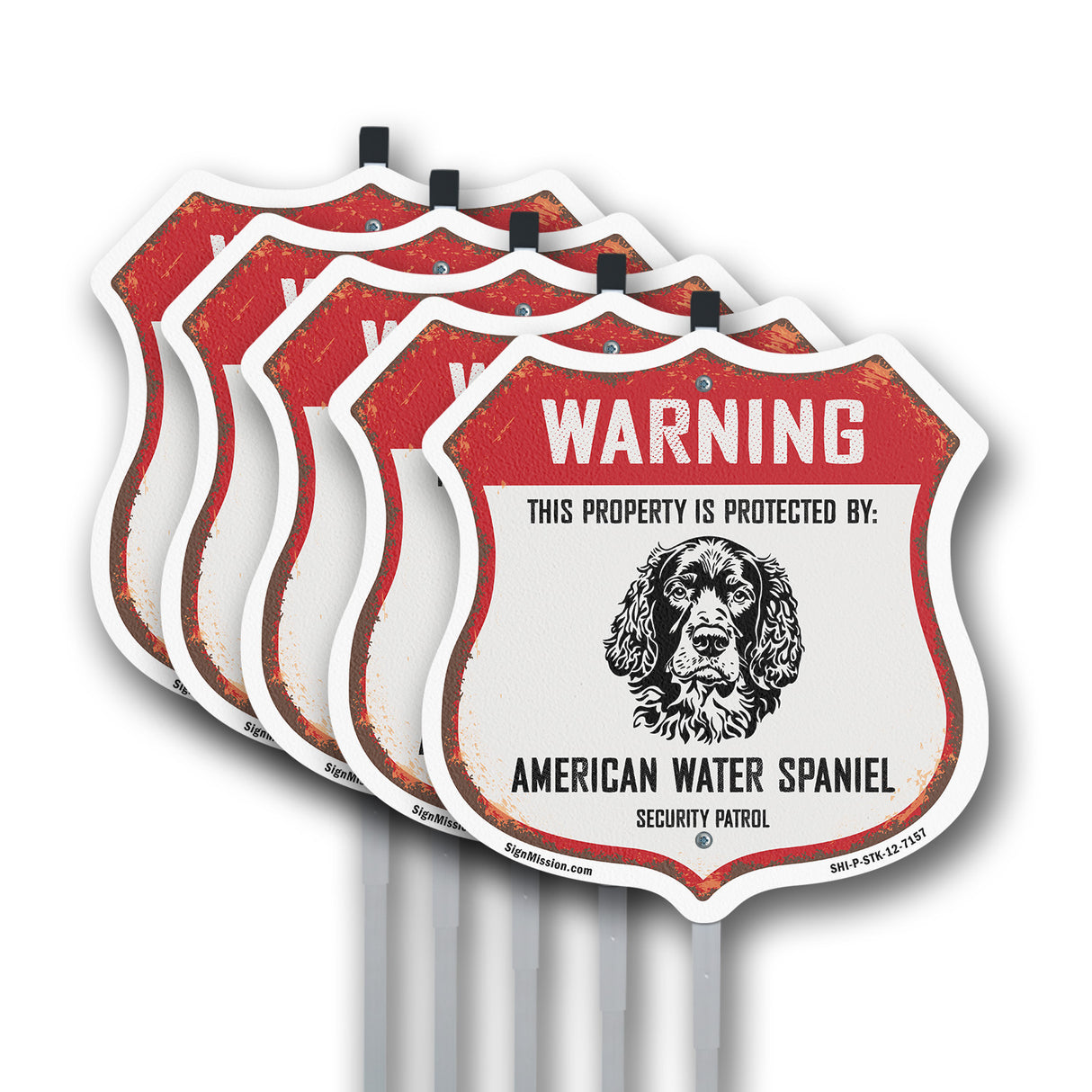 Warning This Property is Protected by American Water Spaniel