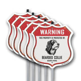 Warning This Property is Protected by Bearded Collie