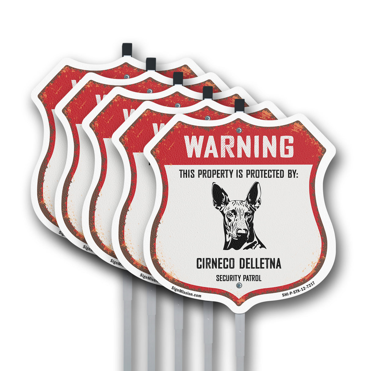 Warning This Property is Protected by Cirneco Delletna