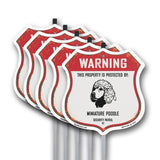 Warning This Property is Protected by Miniature Poodle