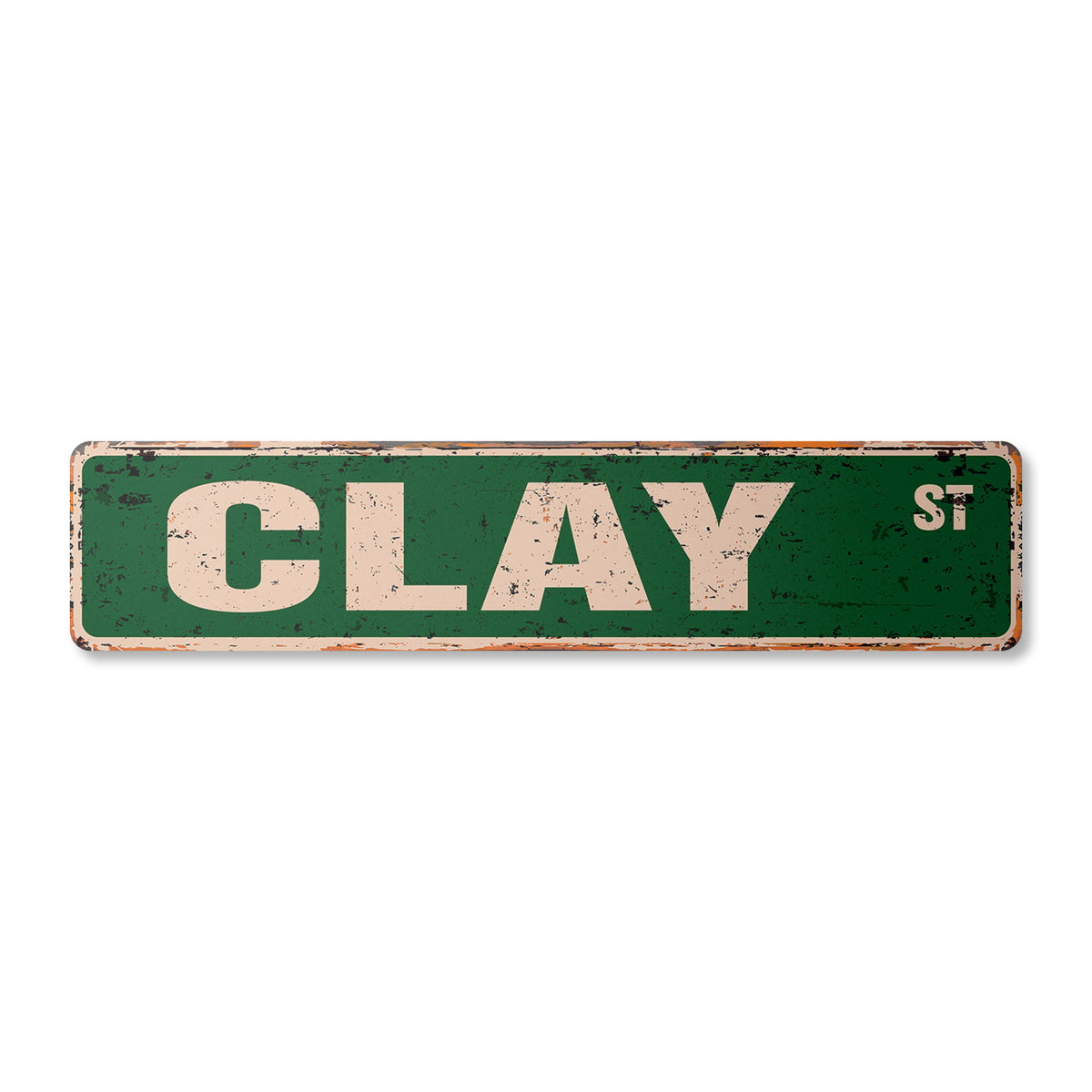 Clay Sign CLAY Vintage Metal Street Sign Childrens Name β SignMission