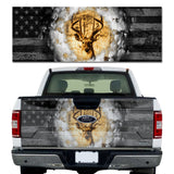 Deer Over Flag