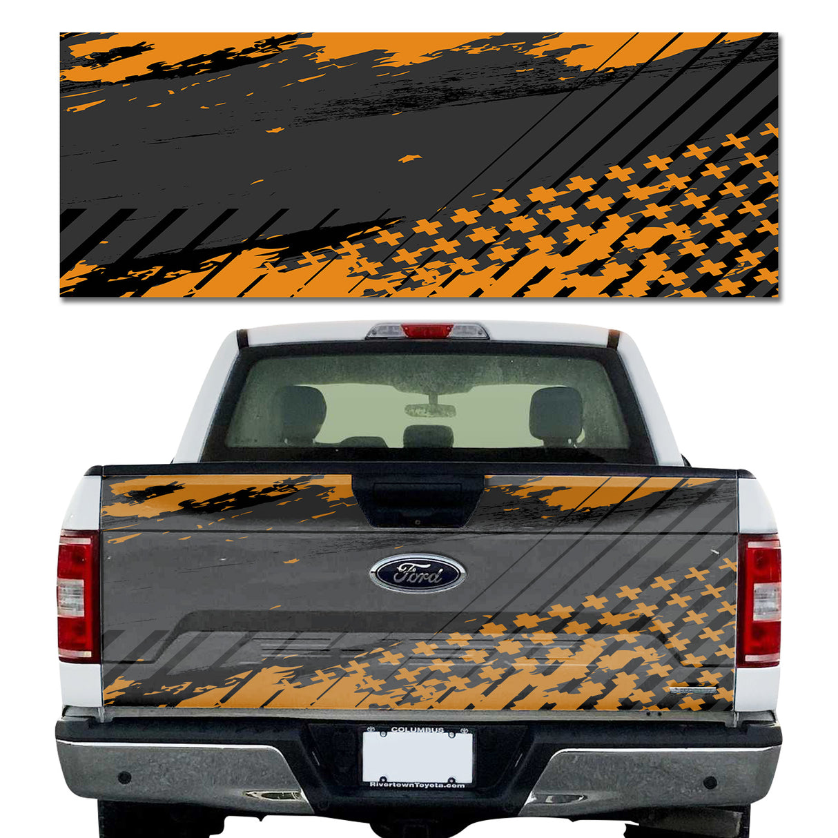 Grunge Cross Orange