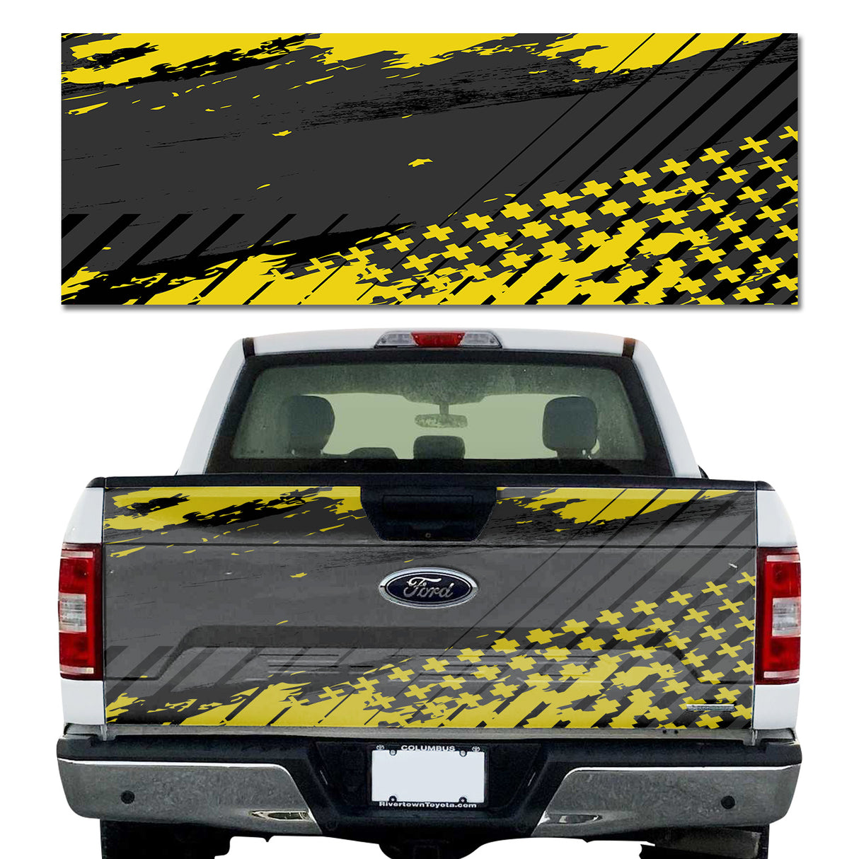 Grunge Cross Yellow