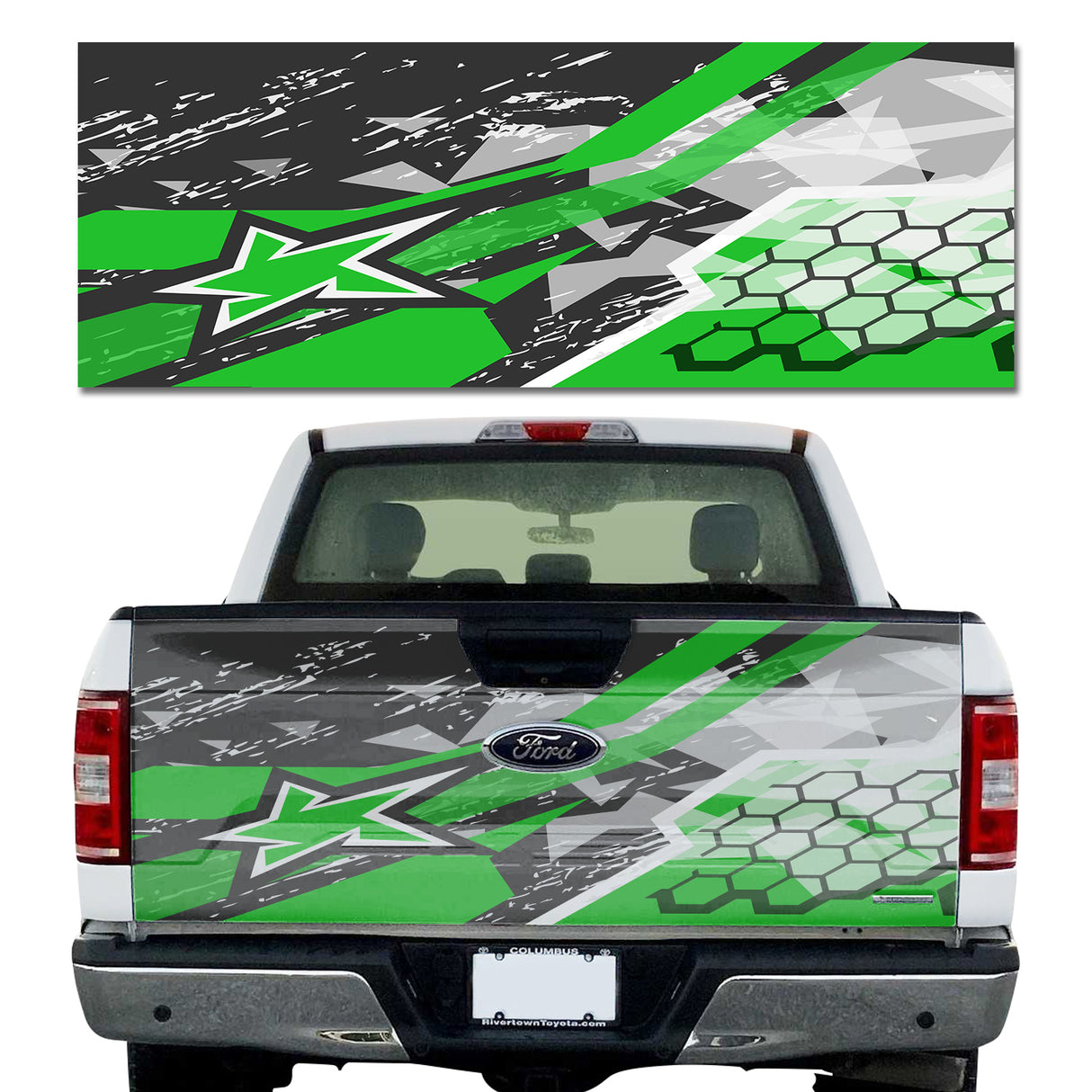 Grunge Star Green