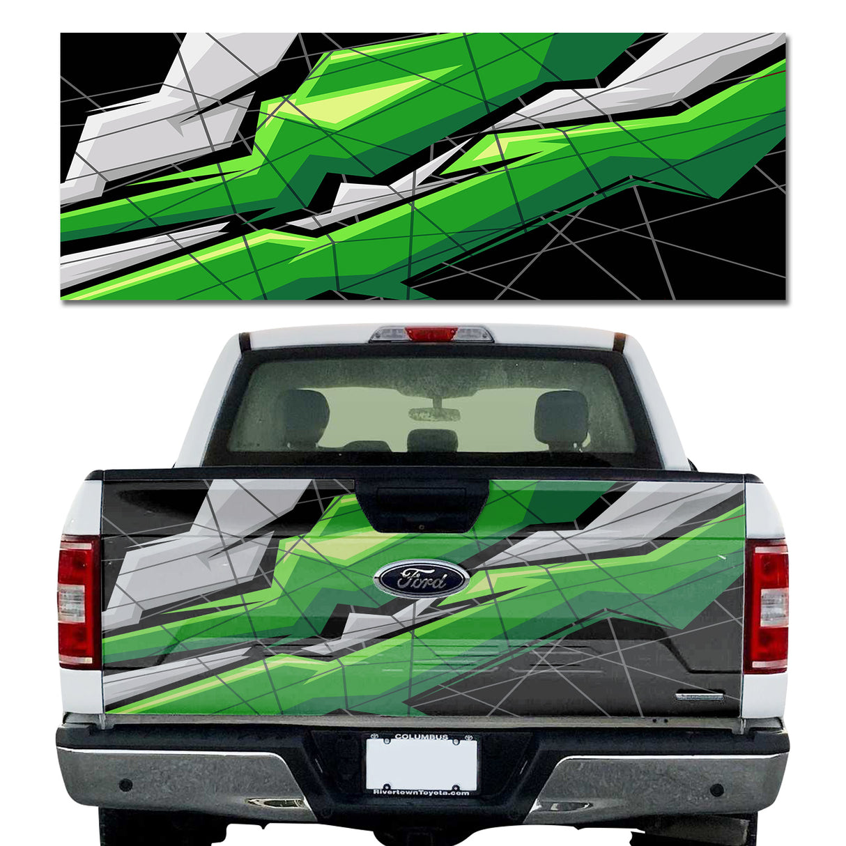 Polygon Grunge Green