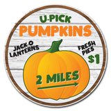 Farmer's Market U Pick Pumpkins Circle
