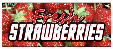 Fresh Straw Berries Banner
