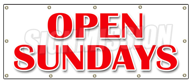 Open Sundays Banner