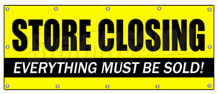 Store closing Banner