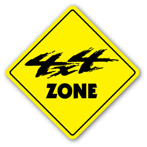 4x4 Zone Vinyl Decal Sticker