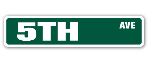 5th Avenue Street Vinyl Decal Sticker