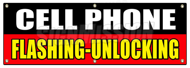 Cell Phone Flashing Unlock Banner