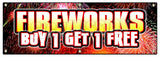 Fireworks Buy 1 Get 1 Free Banner