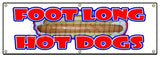 Foot Long Hot Dogs Banner