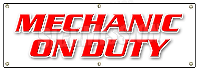 Mechanic On Duty Banner