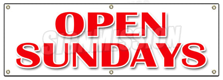 Open Sundays Banner