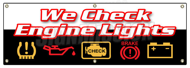 We Check Engine Lights Banner