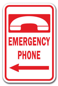 Emergency Phone w/ left arrow