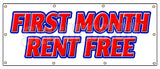 First Month Rent Free Banner