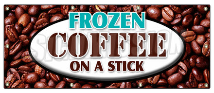 Frozen Coffee On A Stick Banner