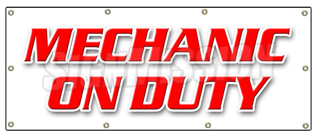 Mechanic On Duty Banner