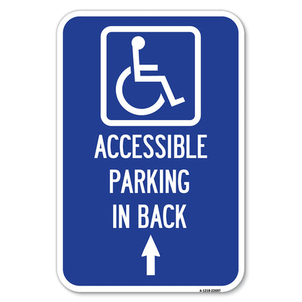 With NY - Approved Isa Symbol Accessible Parking on Up Arrow (With Graphic)