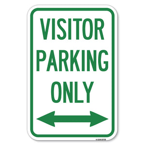 Visitor Parking Sign Visitor Parking Only (With Bidirectional Arrow)