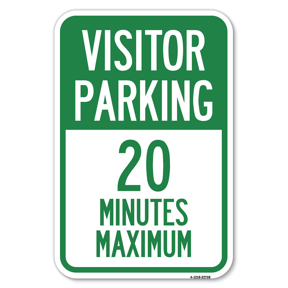 Visitor Parking Sign Visitor Parking 20 Minutes Maximum