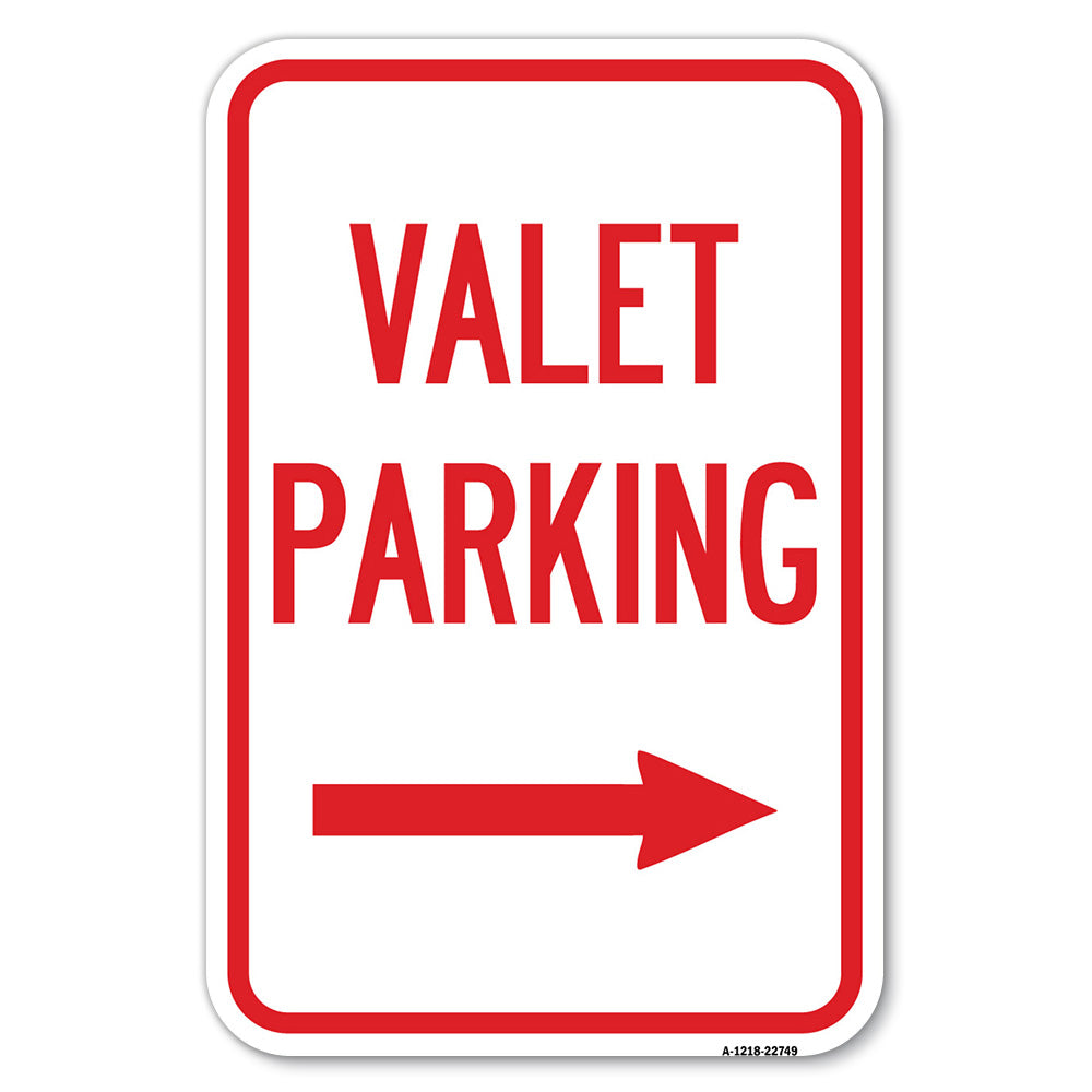 Valet Parking with Right Arrow