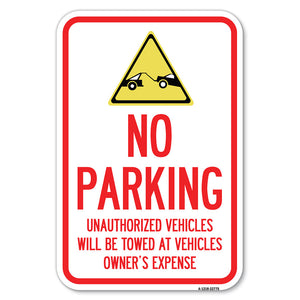 Unauthorized Vehicles Towed at Owner Expense with Graphic